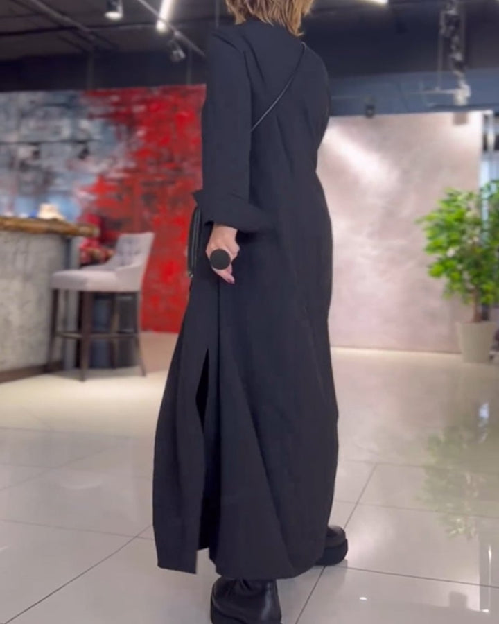 Uzila | Long, Loose Dress with Slit