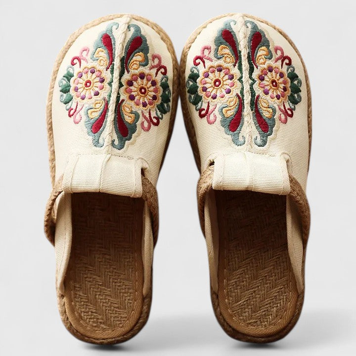 Marousse | Comode mules floreali fatte a mano