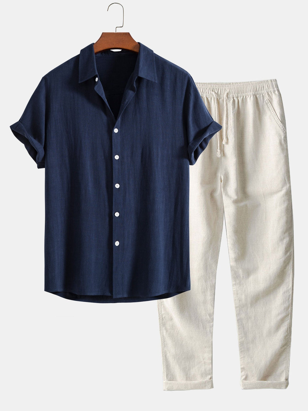 Conjunto Masculino de Verão – Camisa Leve e Calça Confortável