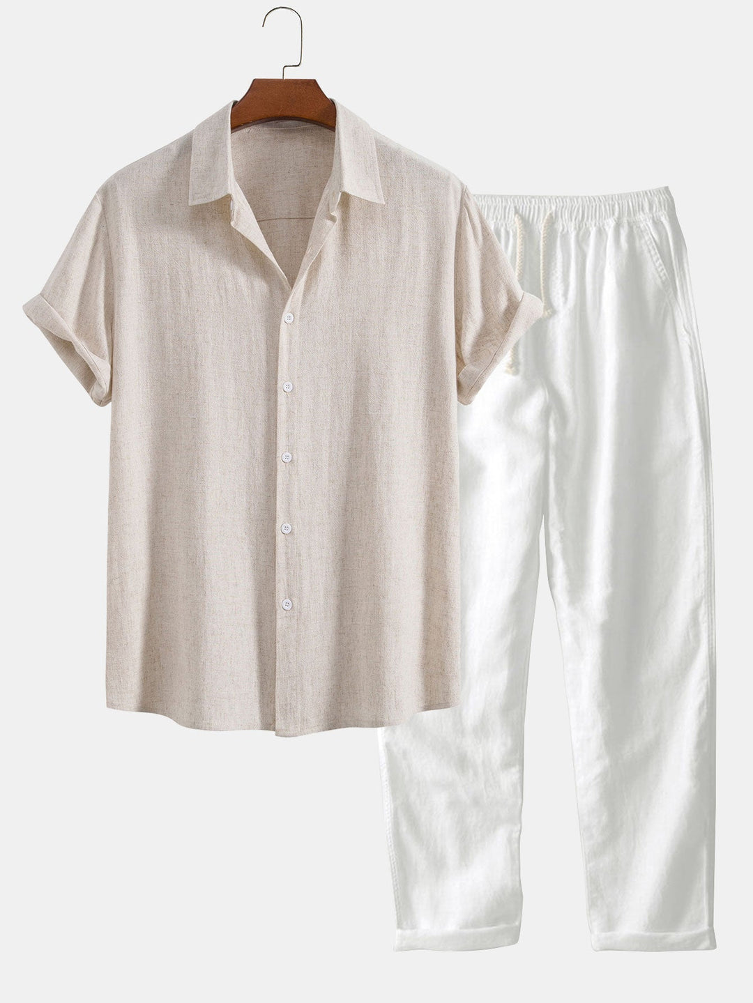 Conjunto Masculino de Verão – Camisa Leve e Calça Confortável
