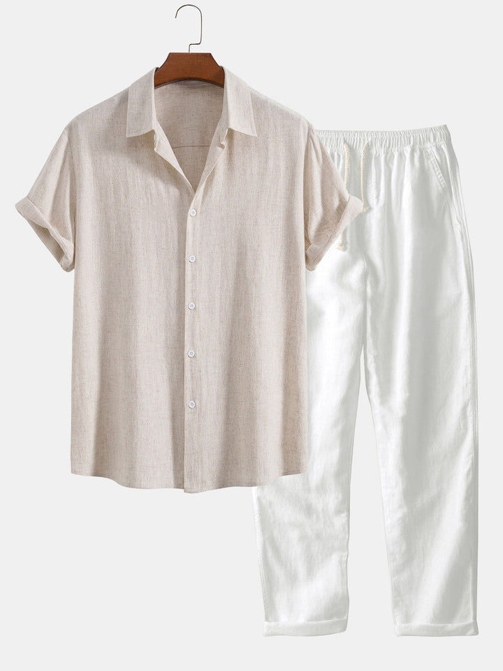 Conjunto Masculino de Verão – Camisa Leve e Calça Confortável