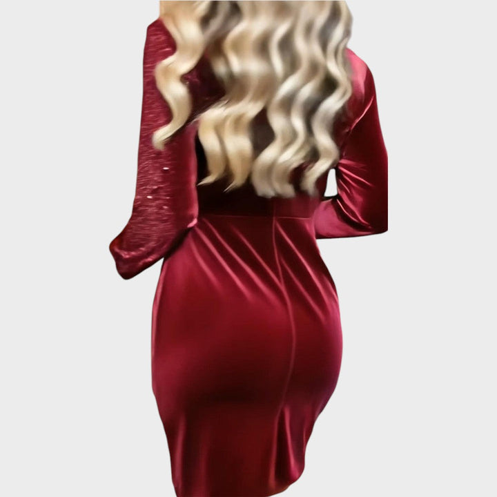 Brisa | Robe de fête avec paillettes et effet drapé