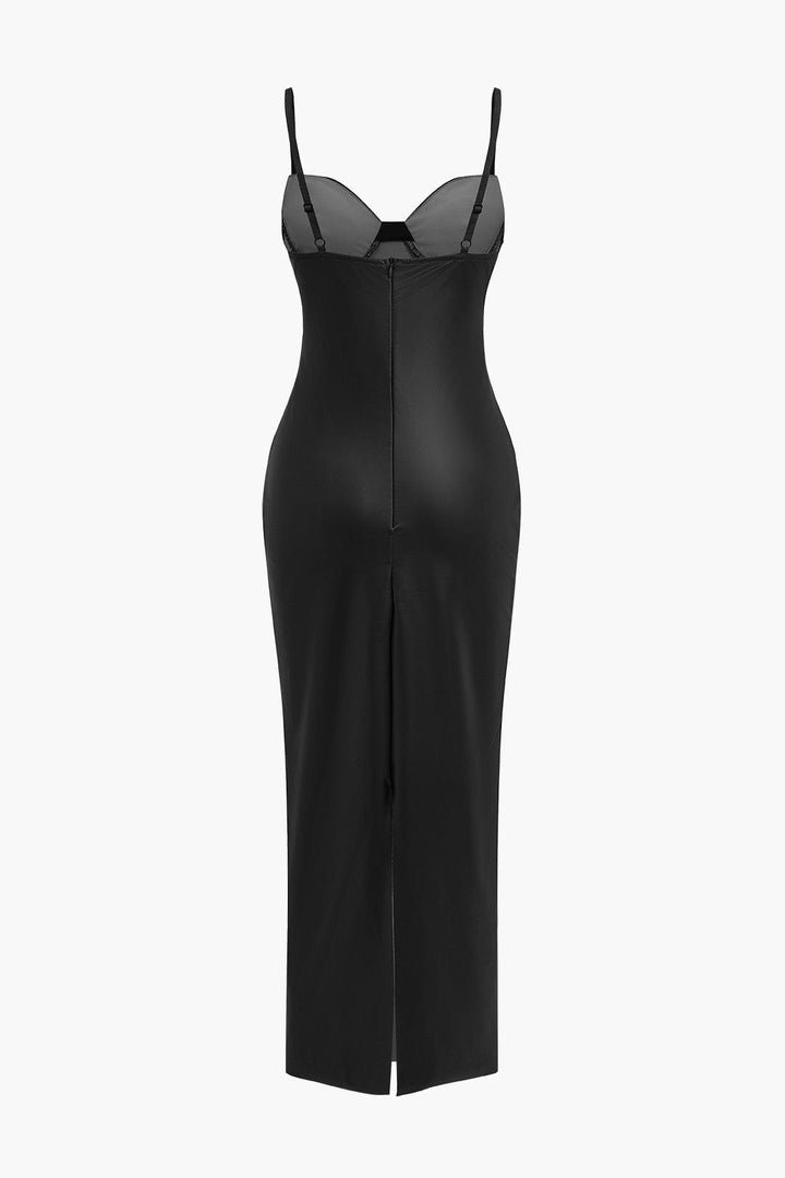 Sophia | Vestido maxi de piel seductor – Sexy y elegante