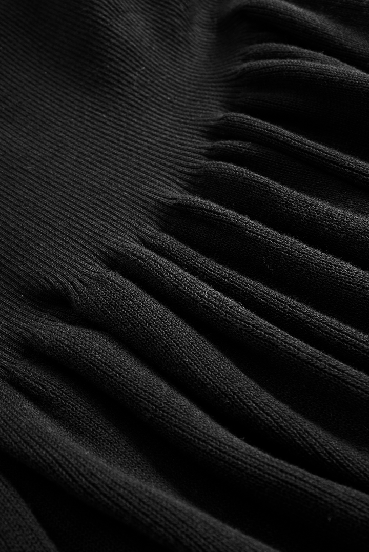 Vestito Lungo da Donna a V Maglione a Maniche Lunghe Slim (Senza Cintura)
