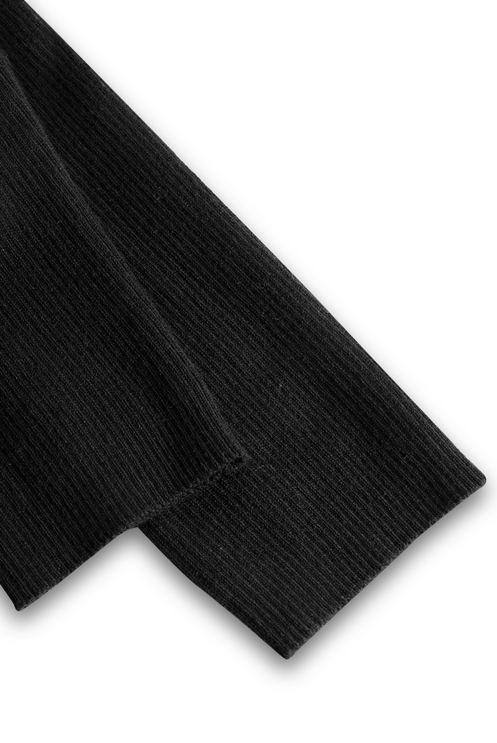 Vestito Lungo da Donna a V Maglione a Maniche Lunghe Slim (Senza Cintura)