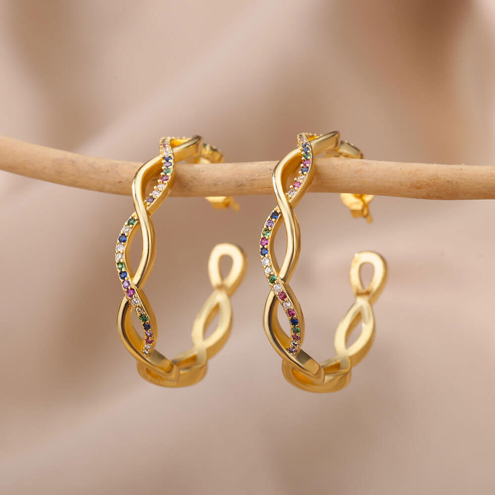 Julenyssa | Orecchini Onda in Oro 18K