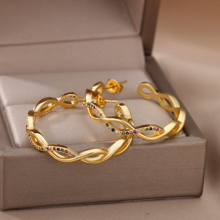 Julenyssa | Orecchini Onda in Oro 18K