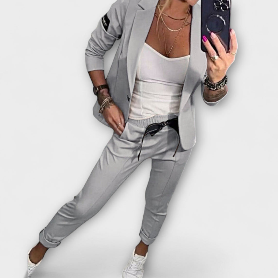 Vionne | Ensemble élégant de haut, veste et pantalon