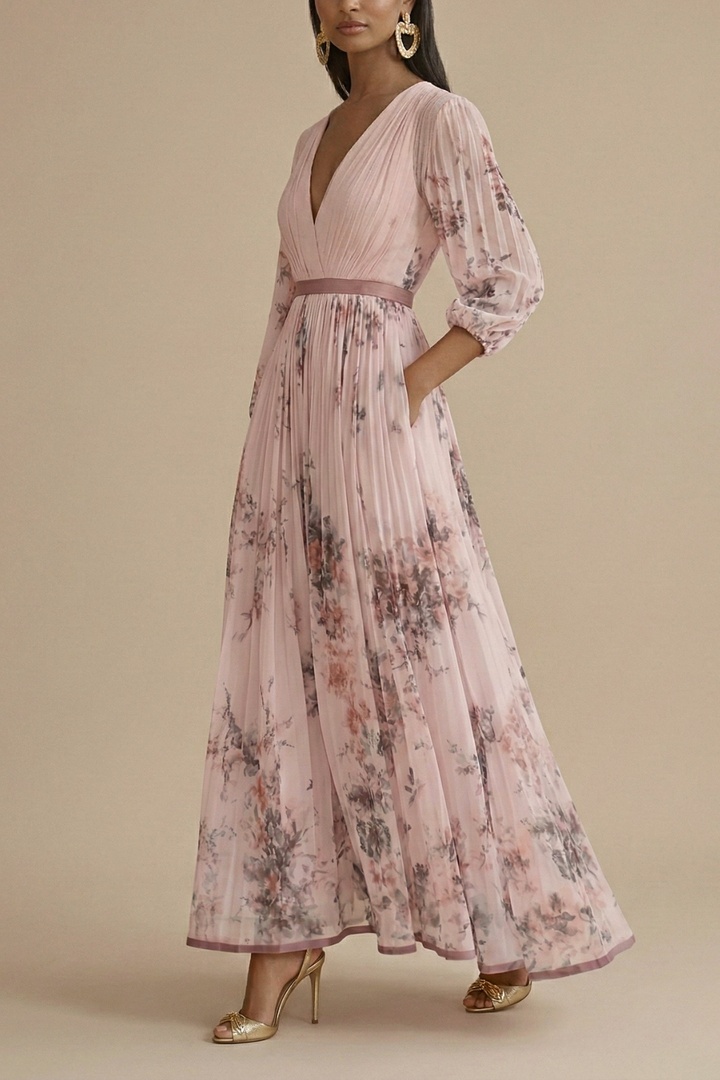 Women’s Elegant Lace Tiered Maxi Dress