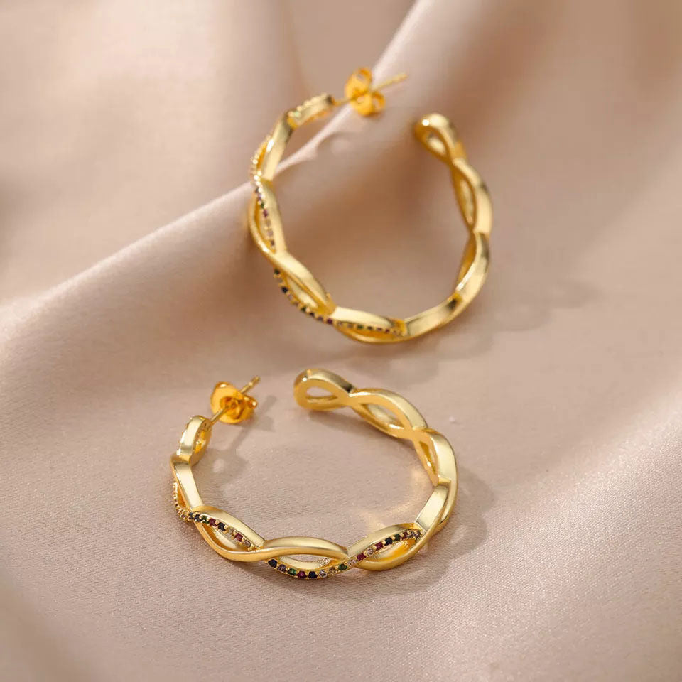 Julenyssa | Orecchini Onda in Oro 18K