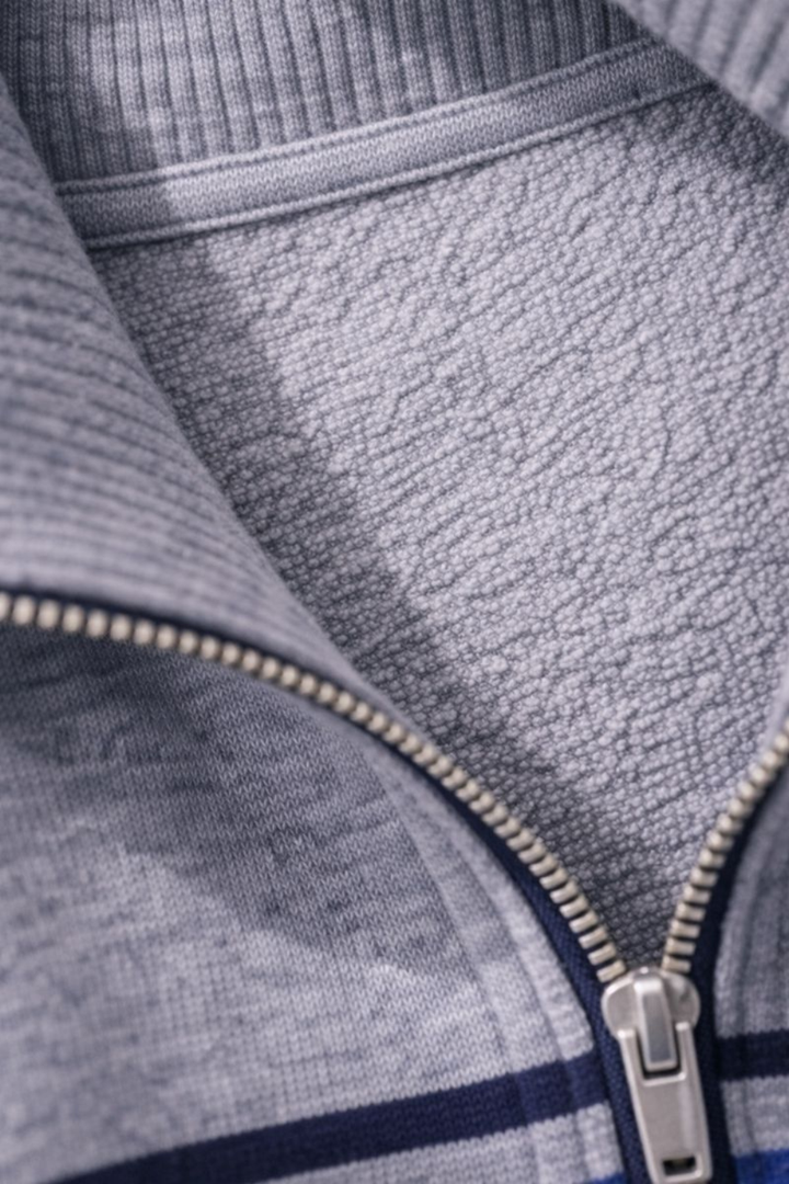 Vienna | Rainbow Striped Zip Sweatshirt