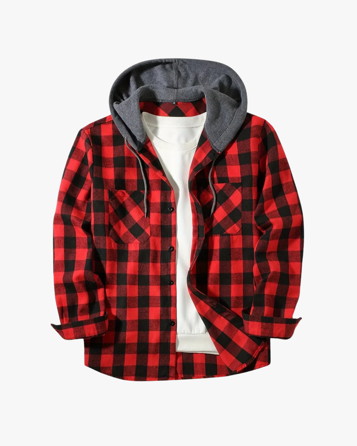 Bradley | Veste-chemise en flanelle à capuche