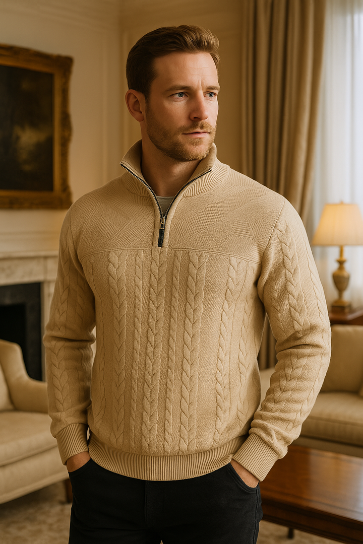 Henry | Felpa Premium con Cerniera Corta