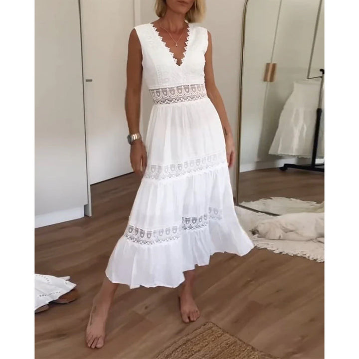 Daniela | Elegant Lace Tank Dress with V-Neck