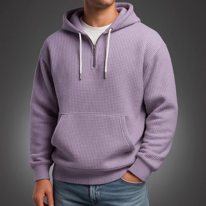 JULES | FELPA DA UOMO CON CAPPUCCIO IN MAGLIA WAFFLE