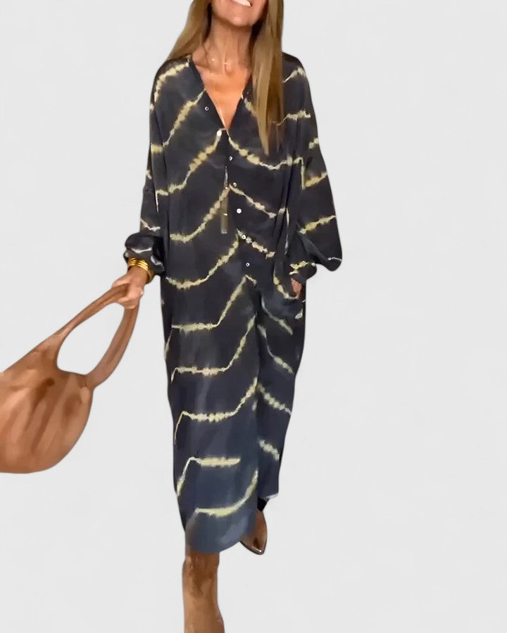 Amelie™ | Robe maxi bohème rayée élégante