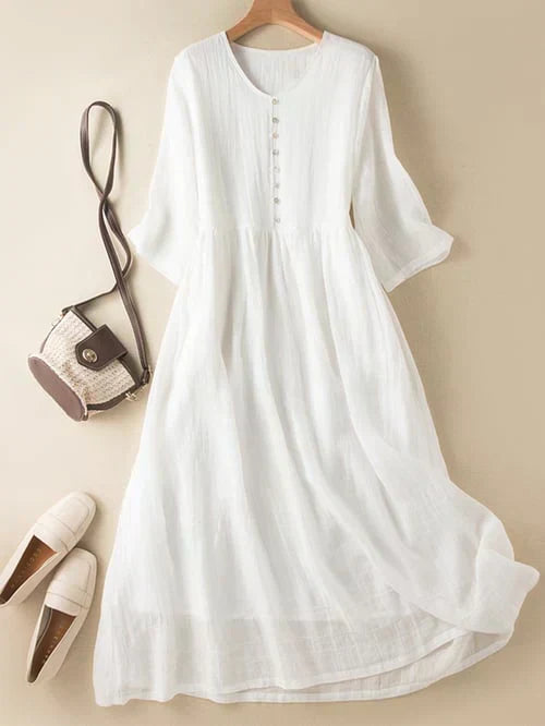 Maxivestido elegante abotonado para mujer