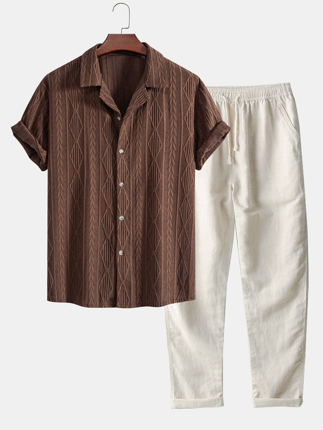 Men’s Summer Set – Patterned Shirt & Linen Pants