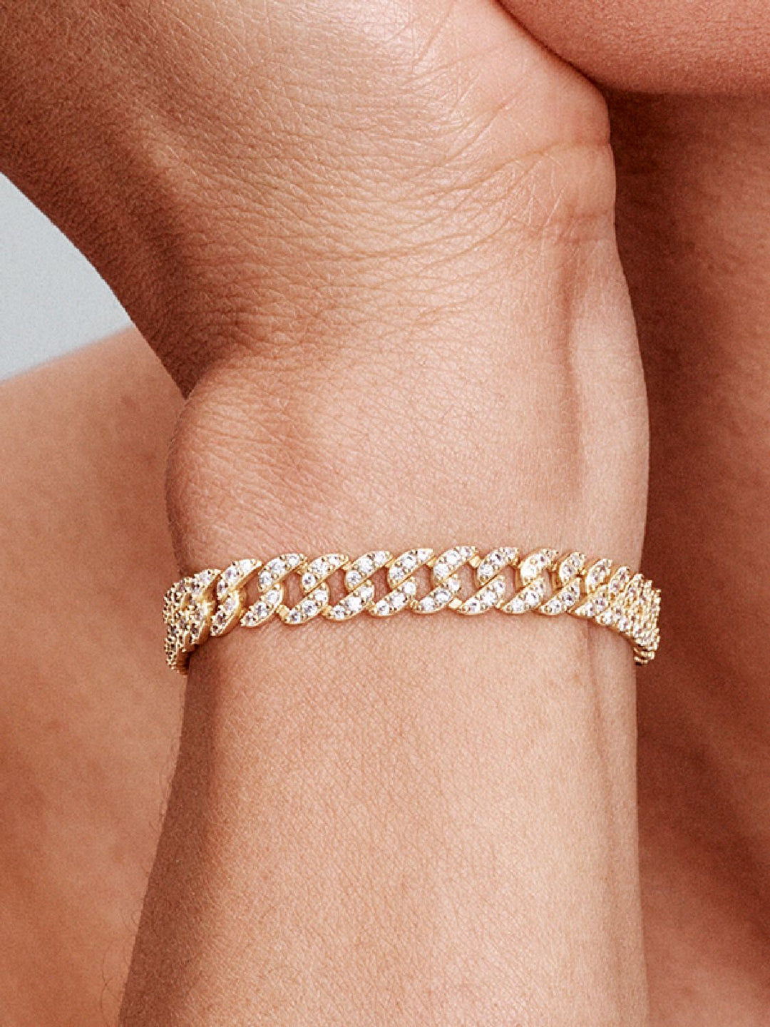 Shannelise | Bracelet cubain rose en or 18 carats