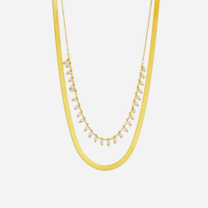 Marizanne | Collier Ras-du-cou Serpent Luxe & Parure de Perles Or 18 carats