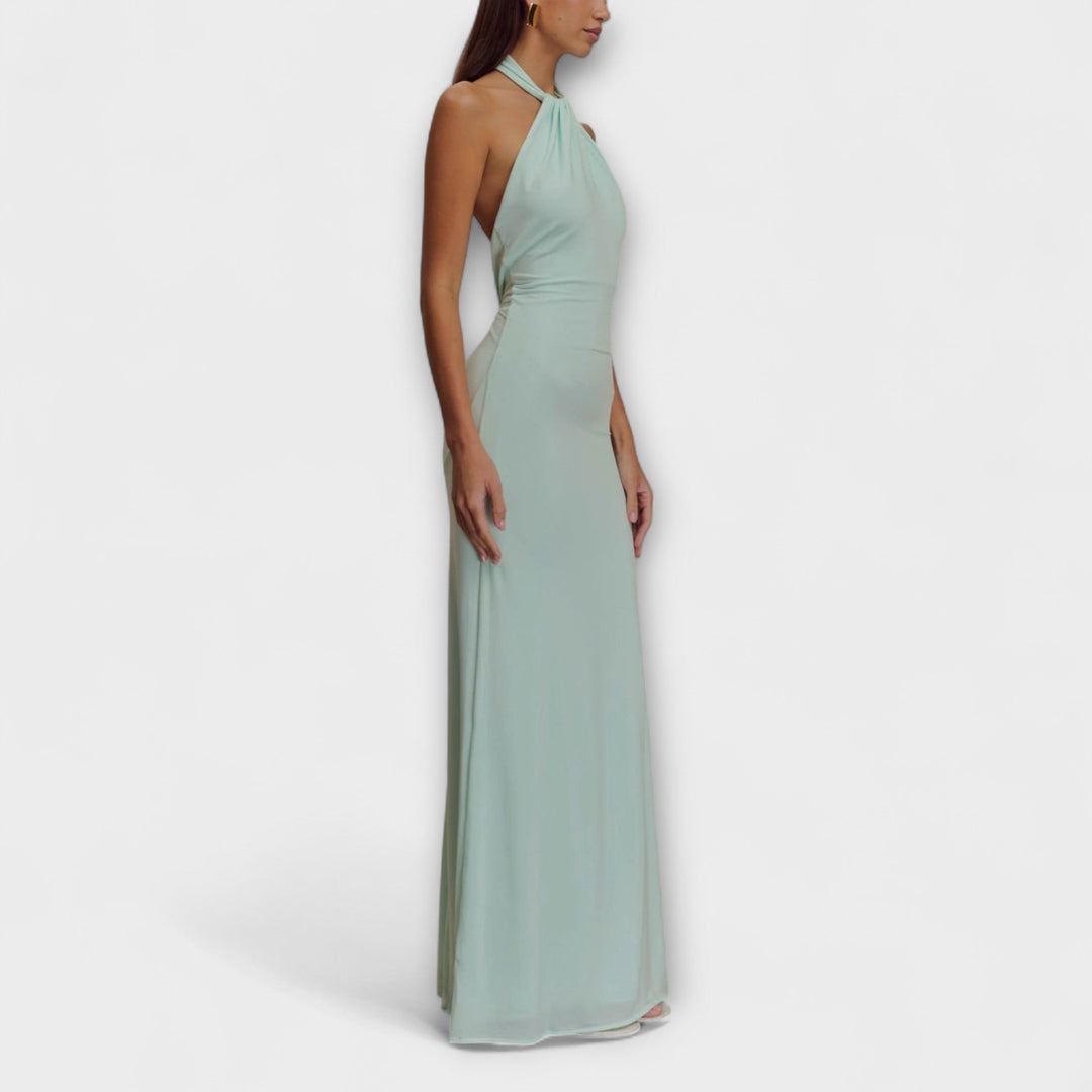 Lagoon - Vestido largo halter Slinky