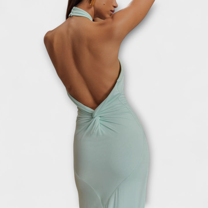 Lagoon - Vestido largo halter Slinky