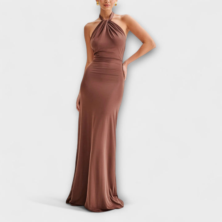 Lagoon - Vestido largo halter Slinky