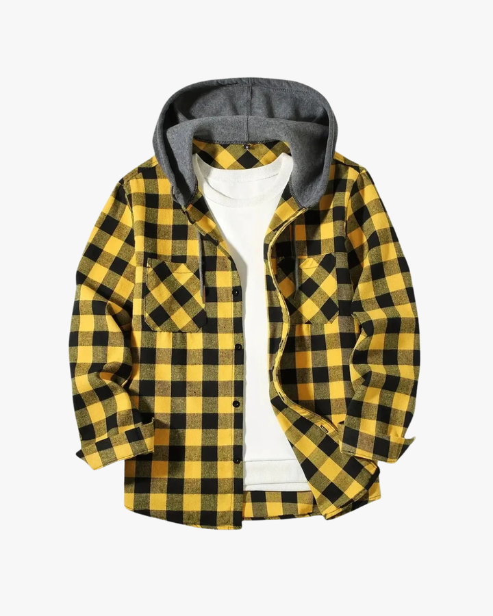 Bradley | Veste-chemise en flanelle à capuche