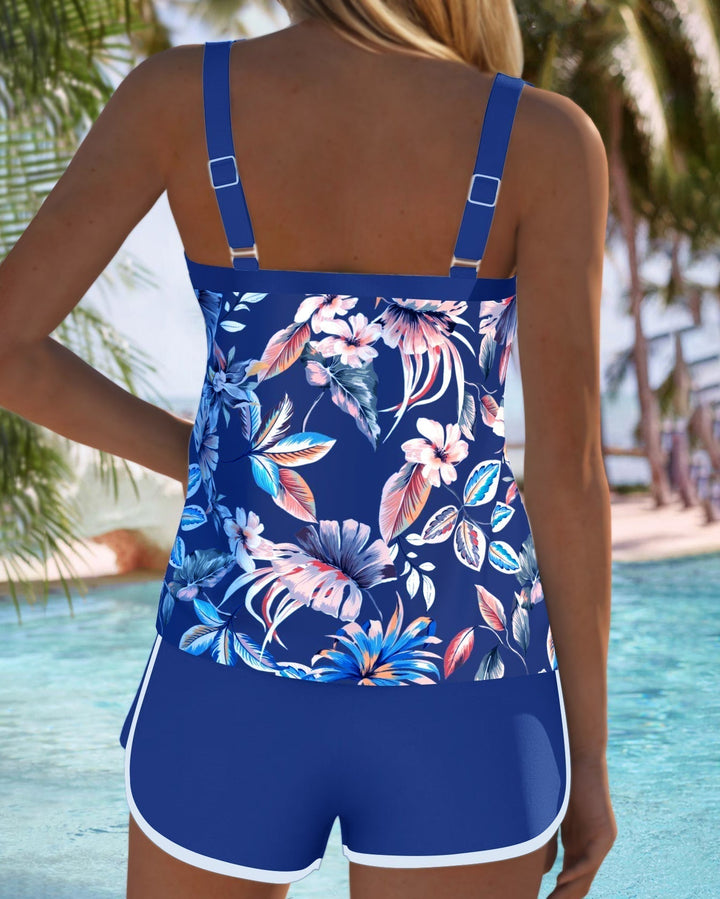 Imke™ | U-Neck Sleeveless Printed Tankini