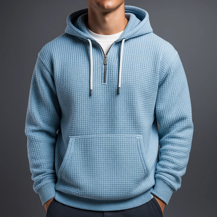 JULES | FELPA DA UOMO CON CAPPUCCIO IN MAGLIA WAFFLE