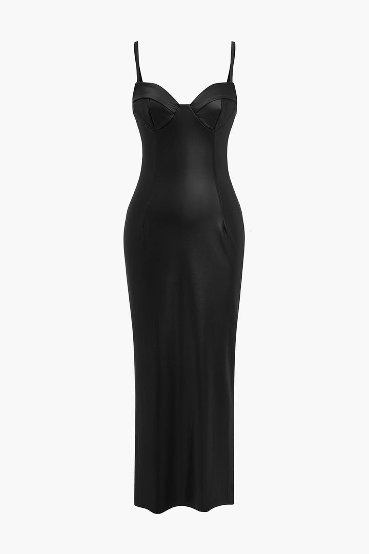Sophia | Vestido maxi de piel seductor – Sexy y elegante