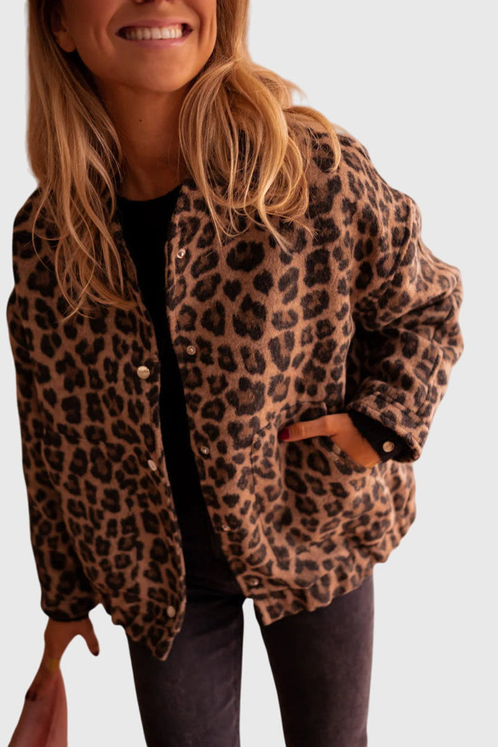 Elodie | Veste stylée à imprimé léopard