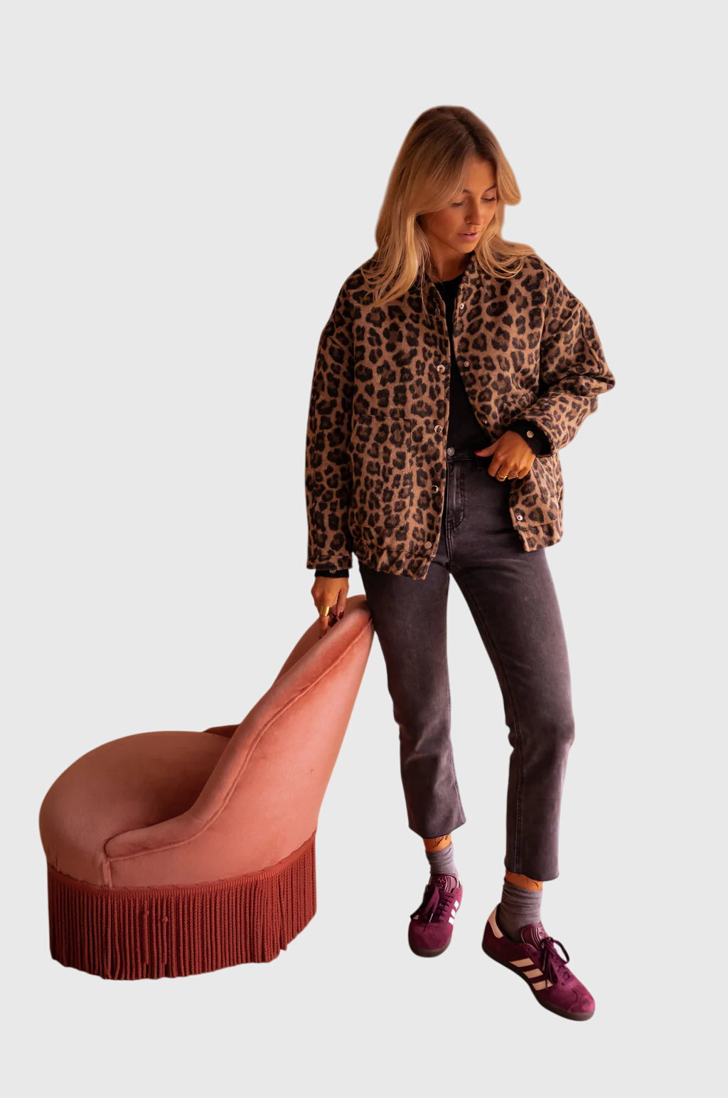 Elodie | Veste stylée à imprimé léopard