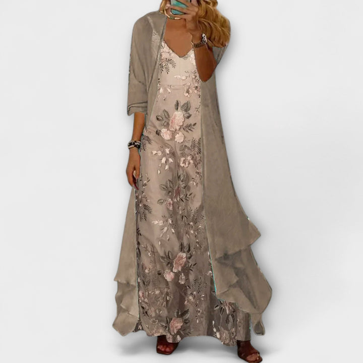 Bryleigh | Ensemble Deux Pièces Robe Maxi Élégante