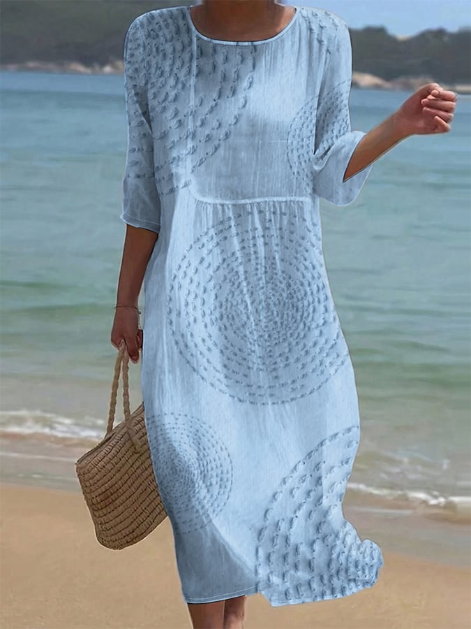 Daphne | Stylish Casual Dress in Simple Solid Color Design