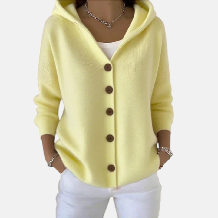 Zoé – Cardigan à capuche doux pour un confort quotidien sans effort