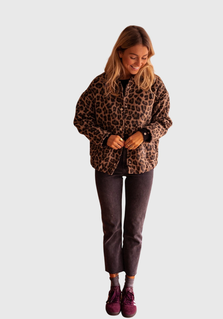Elodie | Veste stylée à imprimé léopard