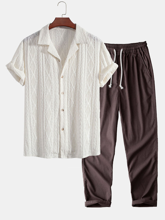 Men’s Summer Set – Patterned Shirt & Linen Pants