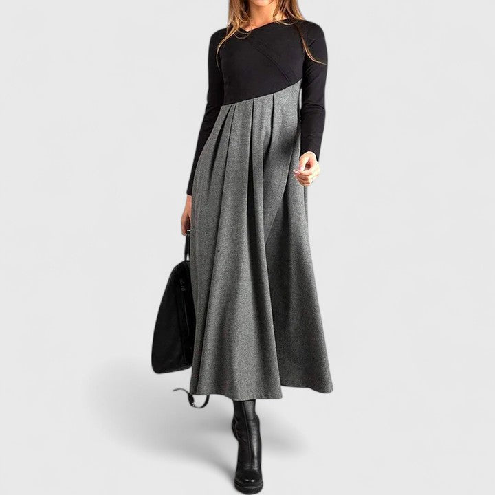 Janet | Robe Maxi Élégante à Manches Longues