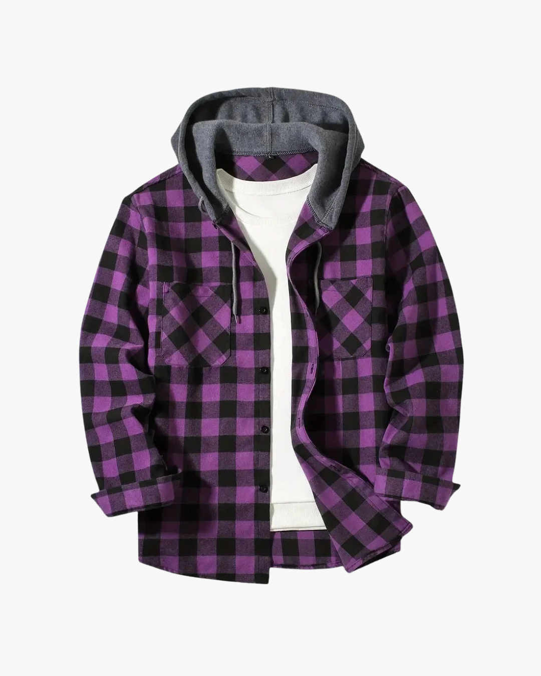 Bradley | Veste-chemise en flanelle à capuche