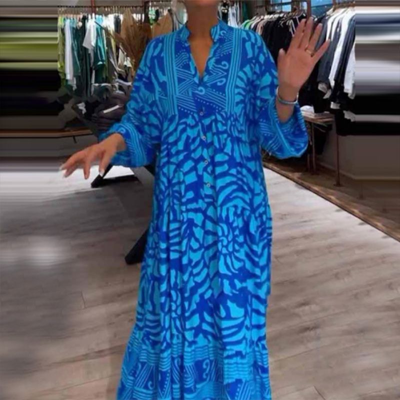 Azzon| Vestido Feminino Confortável com Estampa Moderna