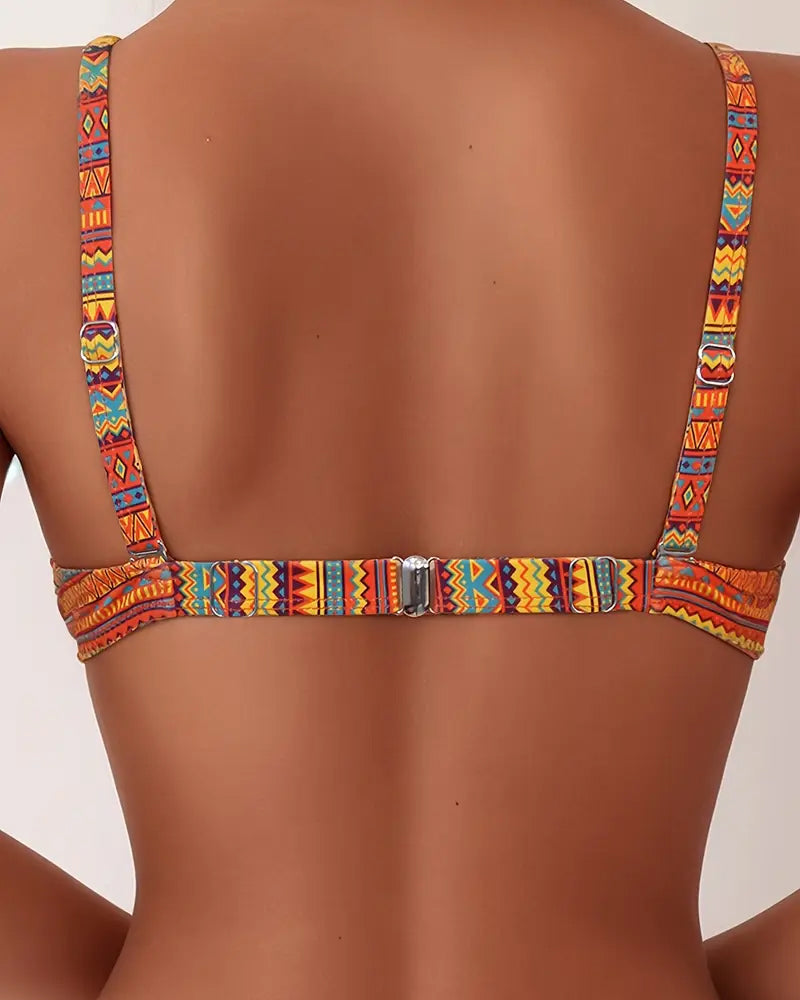 Rose™ | Maillot de bain deux pièces à imprimé rayé