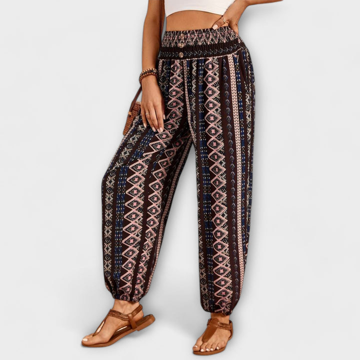 Scarlett - Pantalon avec motif ethnique