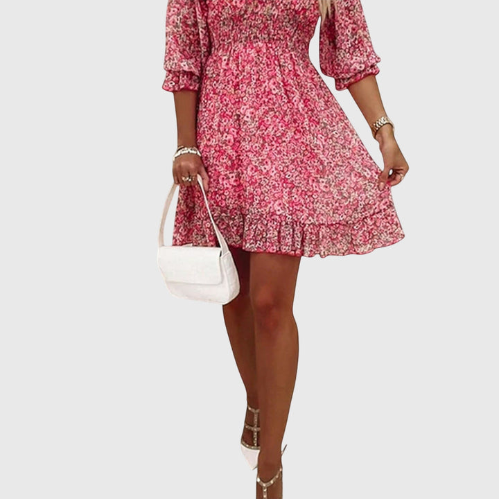 Elisa™ | Robe à manches bouffantes florale
