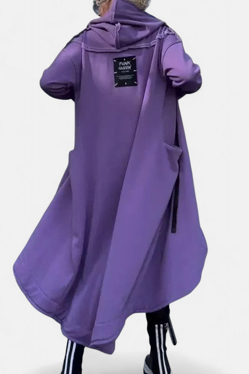 MANA | Sweat à capuche long avec fermeture éclair