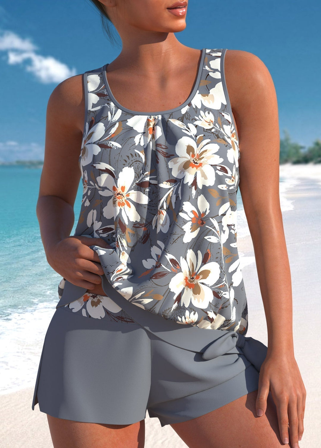 Helena™ | Ensemble tankini floral élégant pour femmes