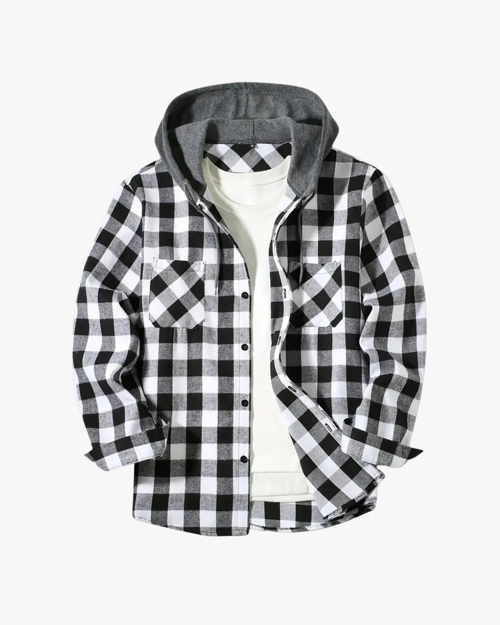 Bradley | Veste-chemise en flanelle à capuche