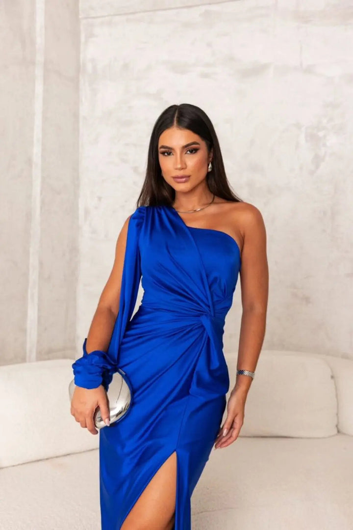 Women’s Elegant One-Shoulder Evening Dress