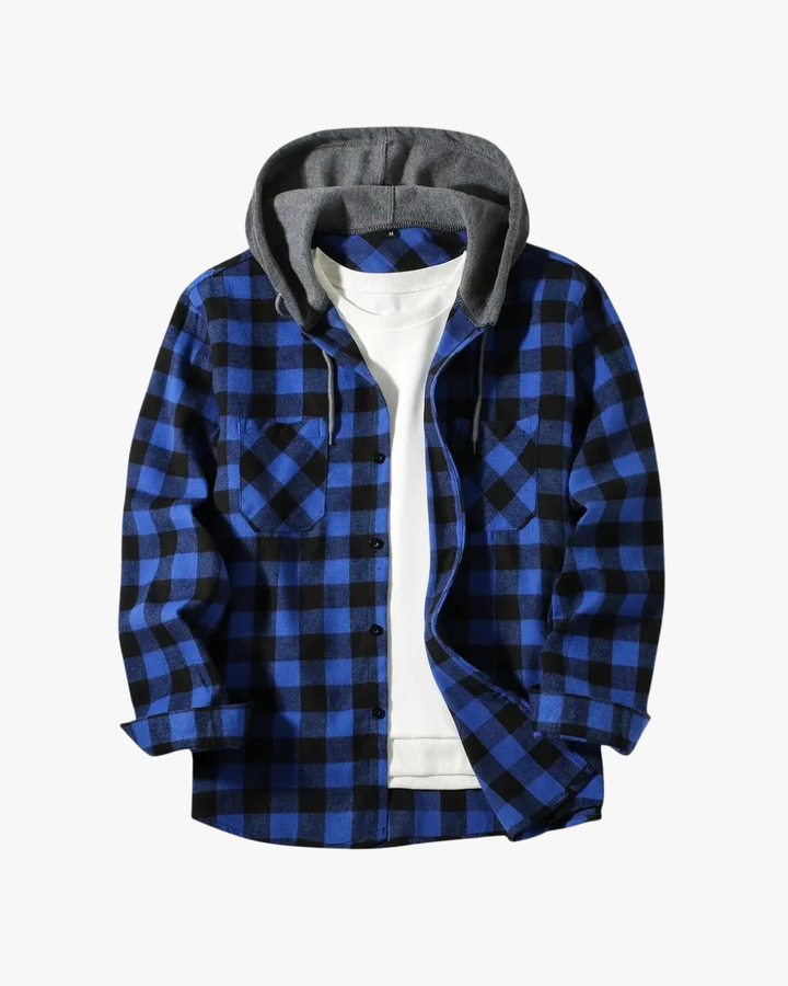 Bradley | Veste-chemise en flanelle à capuche