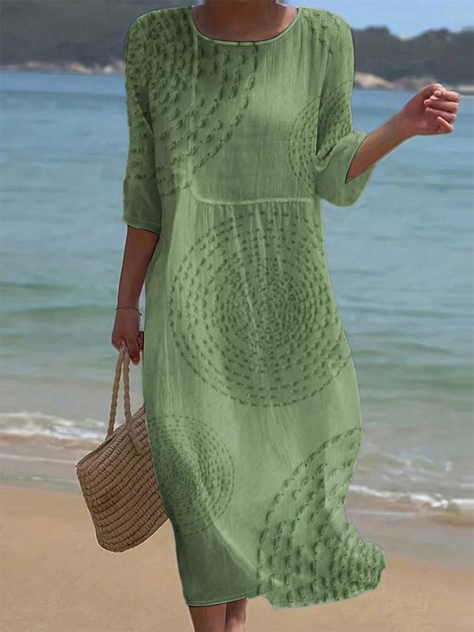 Daphne | Stylish Casual Dress in Simple Solid Color Design